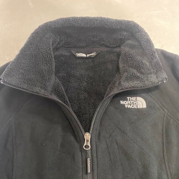 The North Face Fleece Jacket Fuzzy Sherpa Lined Women's Small Black Full Zip - Picture 3 of 10